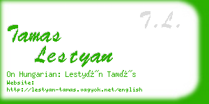 tamas lestyan business card